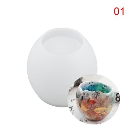 flat round holder tealight candle silicone mold