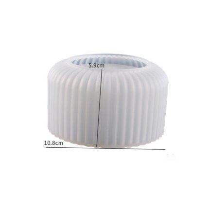 large stripes candle cup silicone mold