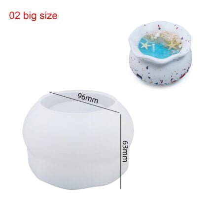 Diy succulent vase jewelry Flower Pot silicon Mold