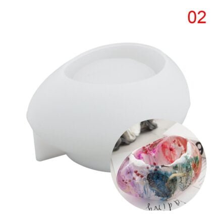 Round holder tealight candle silicone mold