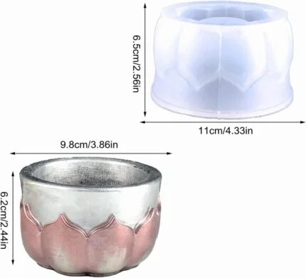 Lotus plant pot flower silicone mold