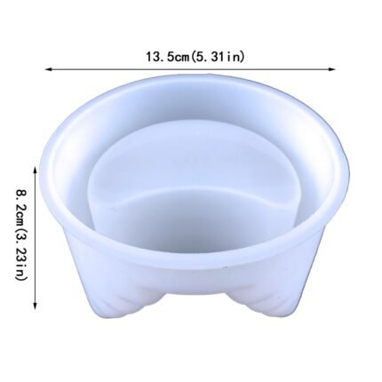 Round staircase plaster Flower Pot Silicone Mold