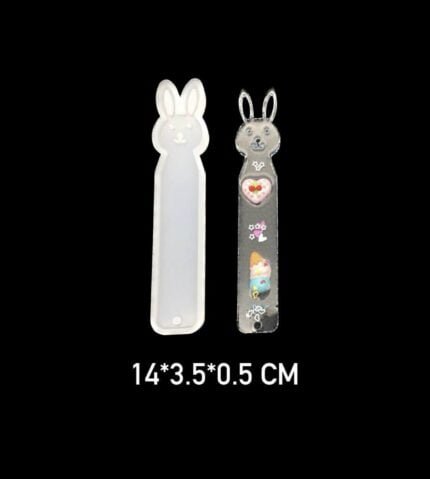 Silicone Bookmark Rabbit Molds 14*3.5*0.5cm